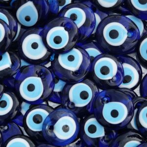 Amuletos de vidrio azul con forma de ojo, conocidos como nazar